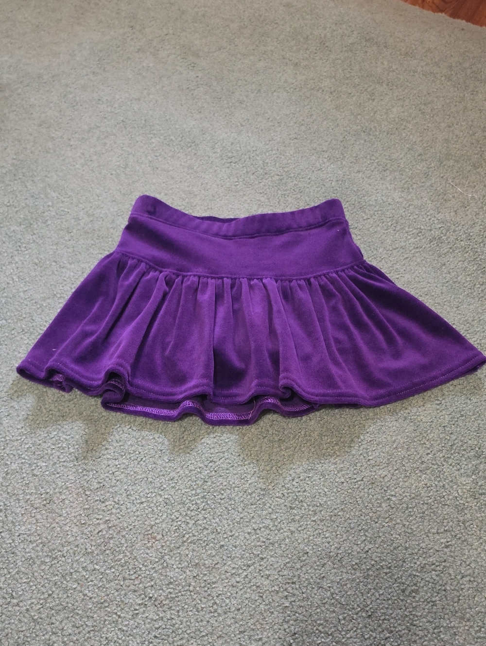 Girls' Purple Velvet Ruffle Skirt - Kids Bottoms